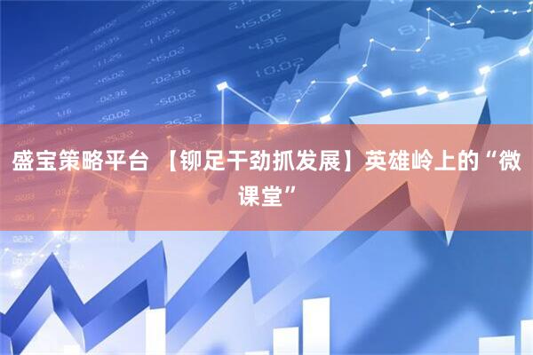 盛宝策略平台 【铆足干劲抓发展】英雄岭上的“微课堂”